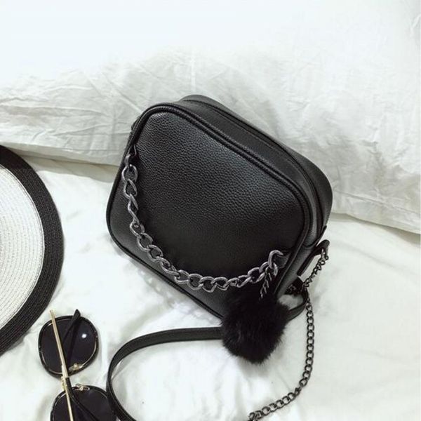 women messenger bag chains pu leather shoulder bag vintage small mini flap bag fur ball decor bolsas crossbody handbags
women messenger bag chains pu leather shoulder bag vintage small mini flap bag fur ball decor bolsas crossbody handbags