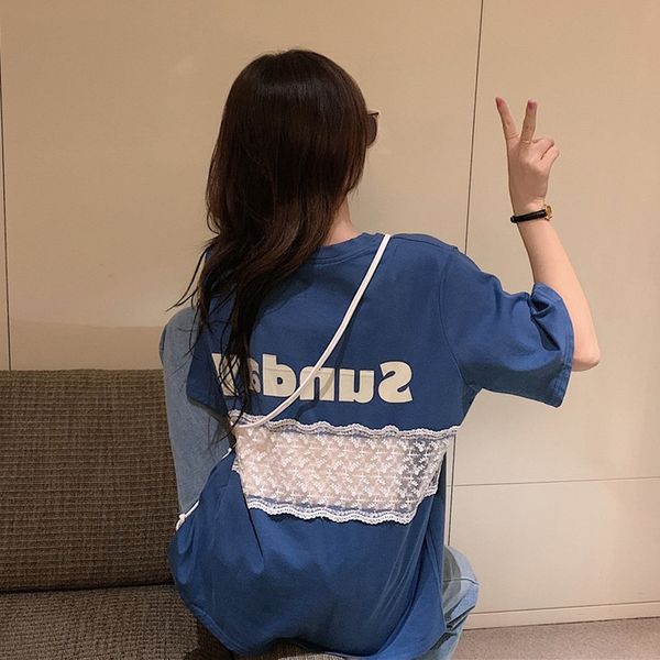 korean style 2020 new loose design lace t-shirt short skirt skirt stitching popular short-sleeved t-shirt women's clothing, White
korean style 2020 new loose design lace t-shirt short skirt skirt stitching popular short-sleeved t-shirt women's clothing, White