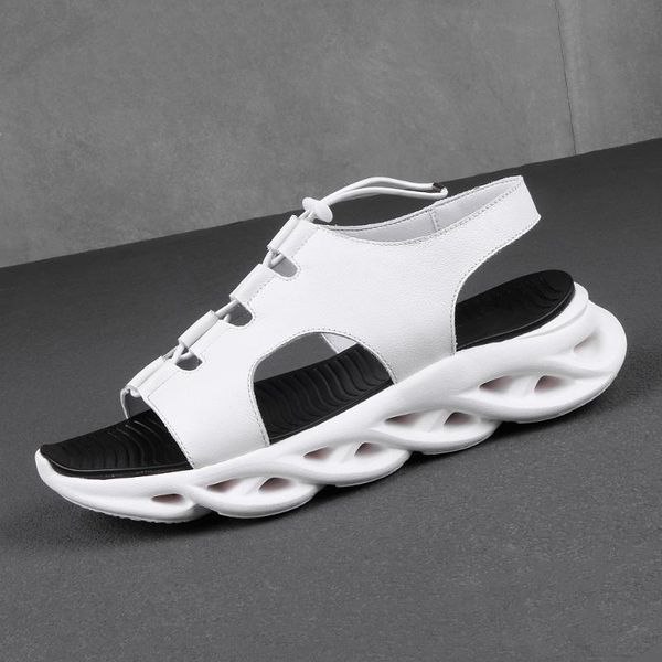 men summer shoes genuine leather summer 2020 gladiator sandals designer platform height increasing cowhide beach sandals male, Black
men summer shoes genuine leather summer 2020 gladiator sandals designer platform height increasing cowhide beach sandals male, Black