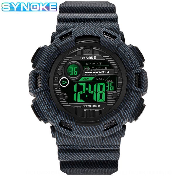 luoke new army men's electronic watch outdoor luminous outdoor sports multifunctional waterproof denim pattern luminous sports watch, Blue
luoke new army men's electronic watch outdoor luminous outdoor sports multifunctional waterproof denim pattern luminous sports watch, Blue