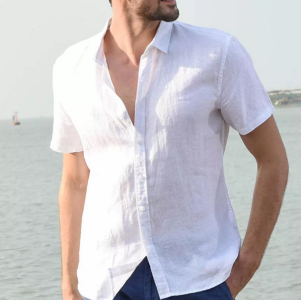 2020 new men's summer short sleeve cotton linen sleeve cotton casual breathable shirt style solid color men's shirt, White;black
2020 new men's summer short sleeve cotton linen sleeve cotton casual breathable shirt style solid color men's shirt, White;black