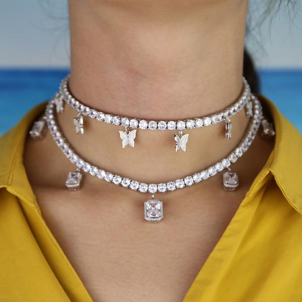 2020 new heart arrow cz tennis chain with luxury drip cz butterfly charm 32+10cm choker necklaces iced out bling multilayer women jewelry, Golden;silver
2020 new heart arrow cz tennis chain with luxury drip cz butterfly charm 32+10cm choker necklaces iced out bling multilayer women jewelry, Golden;silver