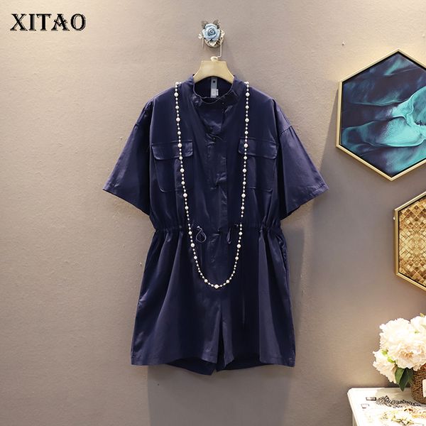 xitao blue plus size jumpsuits women loose fashion casual collect waist korean style 2020 new summer gray women clothes zp1804, Black;white
xitao blue plus size jumpsuits women loose fashion casual collect waist korean style 2020 new summer gray women clothes zp1804, Black;white