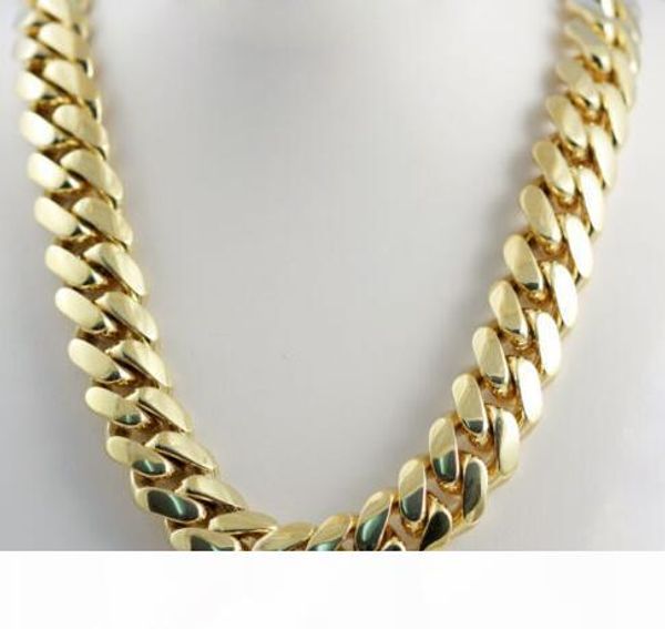 14k yellow gold plated men's heavy miami cuban chain necklace 24" 14mm, Silver
14k yellow gold plated men's heavy miami cuban chain necklace 24" 14mm, Silver