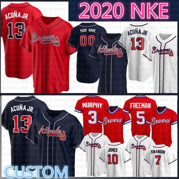 13 ronald acuna jr. atlanta custom braves basball jersey freddie an dale murphy chipper jones dansby swanson riley aaron smoltz albies, Blue;black
13 ronald acuna jr. atlanta custom braves basball jersey freddie an dale murphy chipper jones dansby swanson riley aaron smoltz albies, Blue;black