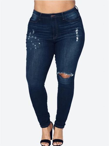 stretchy jeans casual high waist ripped hole designer jeans new women pencil pants plus size women, Blue
stretchy jeans casual high waist ripped hole designer jeans new women pencil pants plus size women, Blue