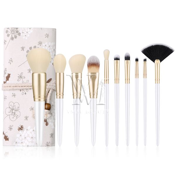 10pcs pearl white set makeup brushes with cloth bag selling brush set productsprofessional cosmetic tools
10pcs pearl white set makeup brushes with cloth bag selling brush set productsprofessional cosmetic tools