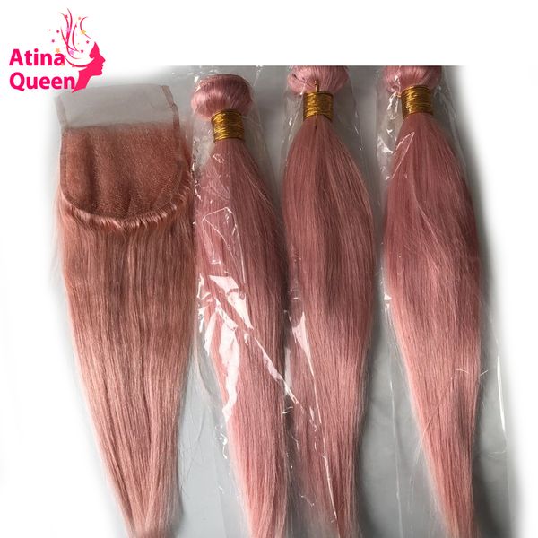 brazilian straight hair with closure atina queen pink hair bundles 4x4 lace closure with baby hair remy, Black;brown
brazilian straight hair with closure atina queen pink hair bundles 4x4 lace closure with baby hair remy, Black;brown