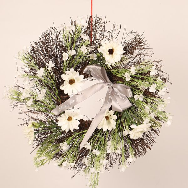 rattan artificial flower garland with ribbon bow handmade vintage front door wreath for home wedding party holiday decoration
rattan artificial flower garland with ribbon bow handmade vintage front door wreath for home wedding party holiday decoration