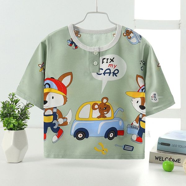 c3wah children's silk boys' and air conditioning pajamas girls' pajamas air conditioning clothing 7-point sleeve home leisure, Blue
c3wah children's silk boys' and air conditioning pajamas girls' pajamas air conditioning clothing 7-point sleeve home leisure, Blue