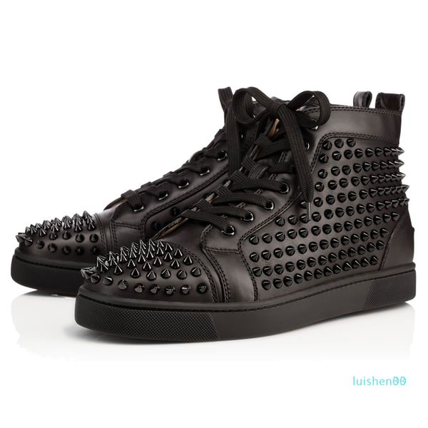 2020 designer shoes studded spikes fashion red suede leather mens flat bottoms luxury shoes party lovers sneakers size 36-46 with box l03, Black
2020 designer shoes studded spikes fashion red suede leather mens flat bottoms luxury shoes party lovers sneakers size 36-46 with box l03, Black