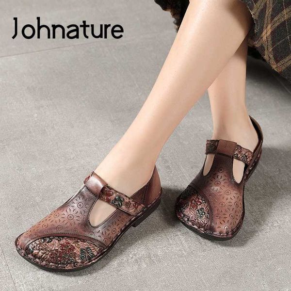 johnature 2020 new spring flats women shoes retro genuine leather hook & loop round toe casual shallow flower ladies shoes, Black
johnature 2020 new spring flats women shoes retro genuine leather hook & loop round toe casual shallow flower ladies shoes, Black
