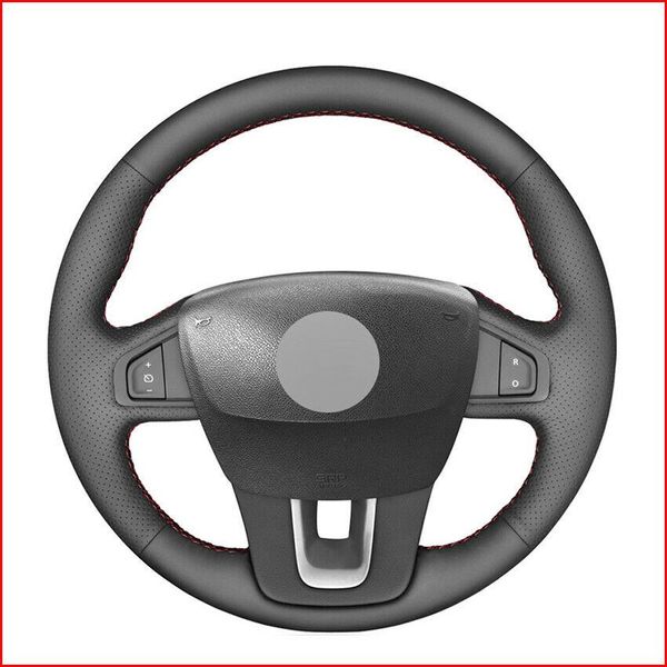 custom made diy anti slip black leather car steering wheel cover for renault laguna 08-15 latitude 2010
custom made diy anti slip black leather car steering wheel cover for renault laguna 08-15 latitude 2010