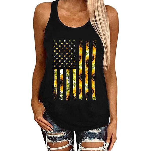 women casual t-shirt o neck sleeveless us flag sunflower leopard tank vest ladies printing sunflower leopard tank vest, White
women casual t-shirt o neck sleeveless us flag sunflower leopard tank vest ladies printing sunflower leopard tank vest, White