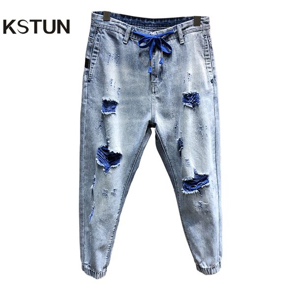 ripped jeans men cropped pants light blue cotton hip hop korean style jogger jeans drawstring waist and baggy legs distressed
ripped jeans men cropped pants light blue cotton hip hop korean style jogger jeans drawstring waist and baggy legs distressed
