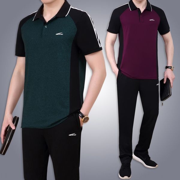 d2qsc middle and elderly leisure sports suit men's short-sleeved t-shirt sportswear sportsweart-shirt sportswear dad summer clothes men, Black;red
d2qsc middle and elderly leisure sports suit men's short-sleeved t-shirt sportswear sportsweart-shirt sportswear dad summer clothes men, Black;red