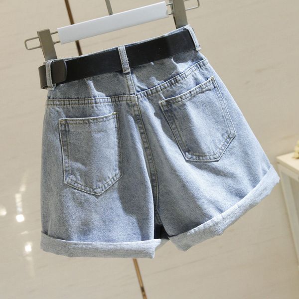 women's shorts yocalor 2021 streetwear high waist women blue denim with belt summer casual female wide leg plus size 2xl jeans, White;black
women's shorts yocalor 2021 streetwear high waist women blue denim with belt summer casual female wide leg plus size 2xl jeans, White;black