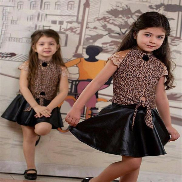toddler kids baby girls summer lace leopard +leather skirts outfits set, White
toddler kids baby girls summer lace leopard +leather skirts outfits set, White