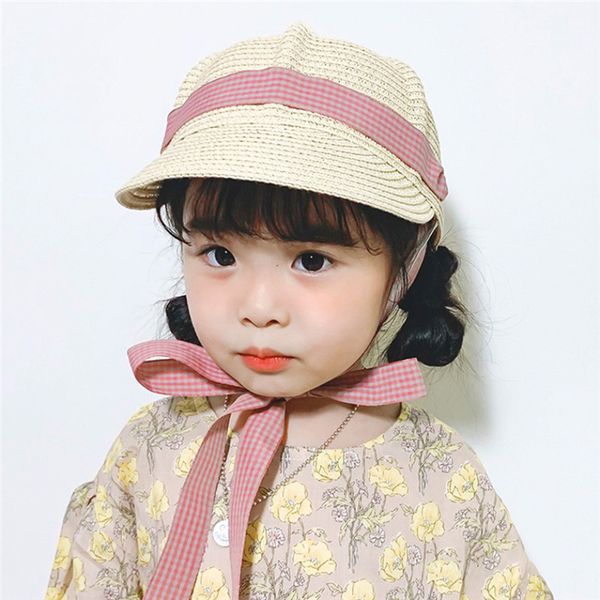 children sunproof cap bow lace up peaked straw solid color summer cap girls ribbon bow toddler baby boy girls sunscreen-tide hat, Yellow
children sunproof cap bow lace up peaked straw solid color summer cap girls ribbon bow toddler baby boy girls sunscreen-tide hat, Yellow