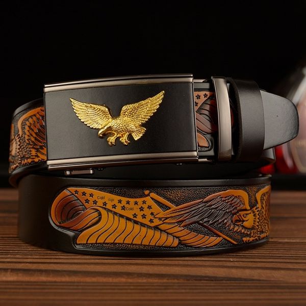 barber flying eagle automatic buckle belt men's jeans and jeans real cowhide personality eagle carved middle-aged belt, Black;brown
barber flying eagle automatic buckle belt men's jeans and jeans real cowhide personality eagle carved middle-aged belt, Black;brown