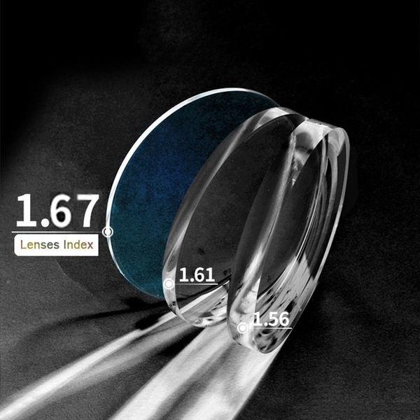 1.56 1.61 1.67 prescription cr-39 resin aspheric glasses lenses myopia hyperopia presbyopia optical lens