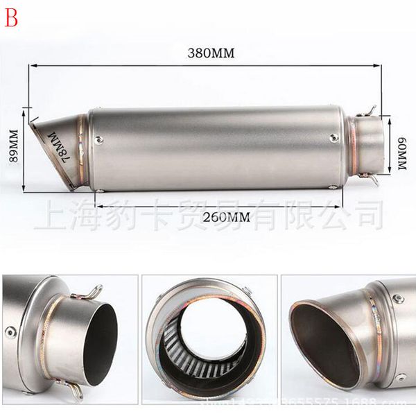 61mm universal motorcycle exhaust pipe muffler gp project plus long exhaust with 51-61 38-51mm adapter escape moto
61mm universal motorcycle exhaust pipe muffler gp project plus long exhaust with 51-61 38-51mm adapter escape moto
