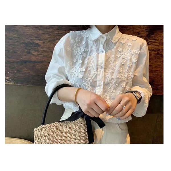 surface flowers stitch lolita embroidery peter pan collar long sleeve white cotton shirt blouse 9513-w
surface flowers stitch lolita embroidery peter pan collar long sleeve white cotton shirt blouse 9513-w