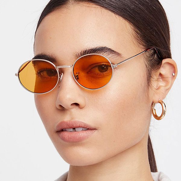 retro small oval sunglasses for women metal frame 2020 vintage brand designer color lenses sun glasses uv400, White;black
retro small oval sunglasses for women metal frame 2020 vintage brand designer color lenses sun glasses uv400, White;black