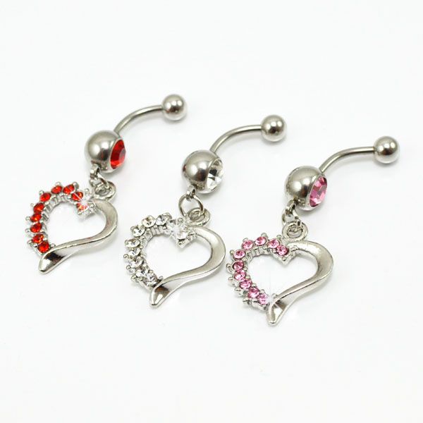 d0709 ( 3 colors ) nice heart navel button ring retail selling navel rings body piercing jewelry dangle accessories fashion charm 10pcs, Silver
d0709 ( 3 colors ) nice heart navel button ring retail selling navel rings body piercing jewelry dangle accessories fashion charm 10pcs, Silver