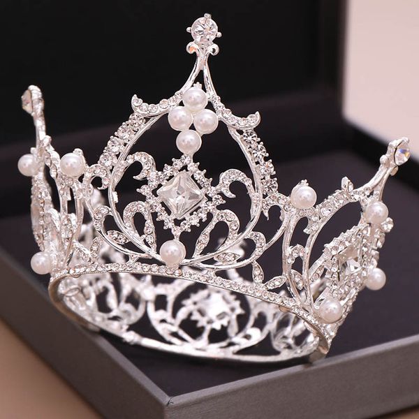 luxury large full circle rhinestones queen princess tiara and crown pearl bride headpiece wedding hair jewelry accessories xh, Golden;silver
luxury large full circle rhinestones queen princess tiara and crown pearl bride headpiece wedding hair jewelry accessories xh, Golden;silver