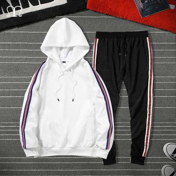 striped men sportswear sets spring autumn 2020 hip hop tracksuit men two piece suit hoodies sweatshirt + pants male track suit, Gray
striped men sportswear sets spring autumn 2020 hip hop tracksuit men two piece suit hoodies sweatshirt + pants male track suit, Gray