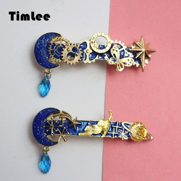 timlee h025 new delicate star moon gear cat hairpin spring clip accessories,fashion jewelry wholesale, Golden;silver
timlee h025 new delicate star moon gear cat hairpin spring clip accessories,fashion jewelry wholesale, Golden;silver