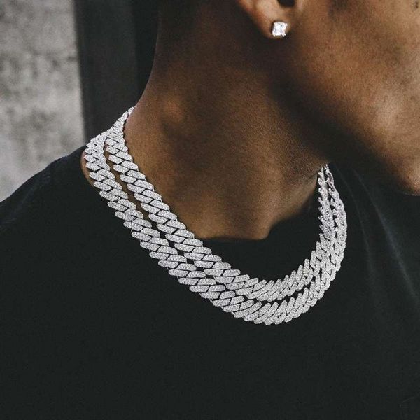14mm superior quality men's fashion jewelry bar cuba copper inlaid zircon necklace hip hop rap punk dj necklace, Silver
14mm superior quality men's fashion jewelry bar cuba copper inlaid zircon necklace hip hop rap punk dj necklace, Silver