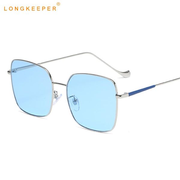 vintage square sunglasses women brand designer metal oversized blue sun glasses men fashion ocean lens eyewear gafas de sol, White;black 
vintage square sunglasses women brand designer metal oversized blue sun glasses men fashion ocean lens eyewear gafas de sol, White;black