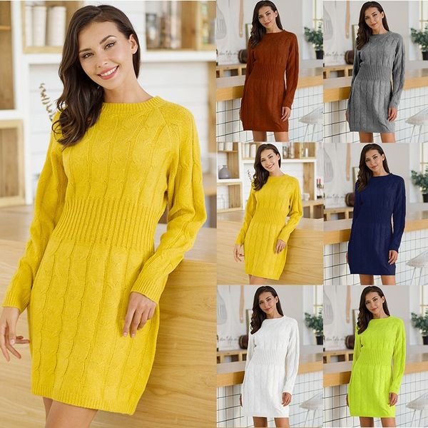 2020 autumn and dress dressknitted dresswinter new autumn and winter knitwear mid-length hip-covered waist linen sweater dress, White;black
2020 autumn and dress dressknitted dresswinter new autumn and winter knitwear mid-length hip-covered waist linen sweater dress, White;black