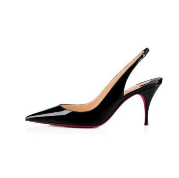 elegant take daywear ankle with slender leather strap 55mm heel red bottom heels sandals party dress wedding with box, Black
elegant take daywear ankle with slender leather strap 55mm heel red bottom heels sandals party dress wedding with box, Black