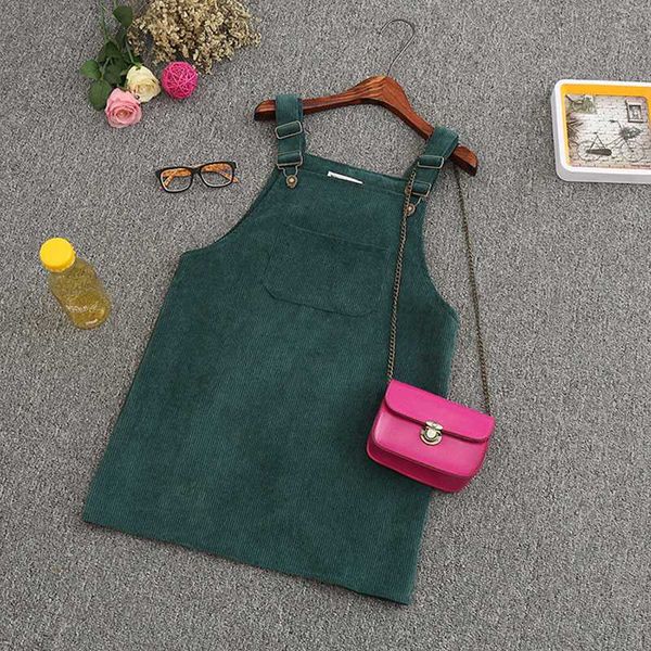 2020 women retro corduroy dress autumn spring suspender sundress sarafan loose vest overall dress female natural casual dresses, Black;gray
2020 women retro corduroy dress autumn spring suspender sundress sarafan loose vest overall dress female natural casual dresses, Black;gray