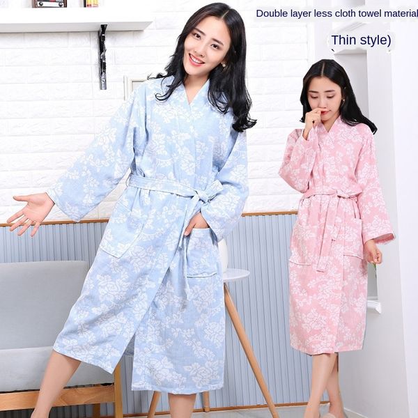 bdxnf pure cotton gauze thin bathrobe encrypted double-layer cotton bathrobe lovers summer absorbent men's and women's sweat steam
bdxnf pure cotton gauze thin bathrobe encrypted double-layer cotton bathrobe lovers summer absorbent men's and women's sweat steam