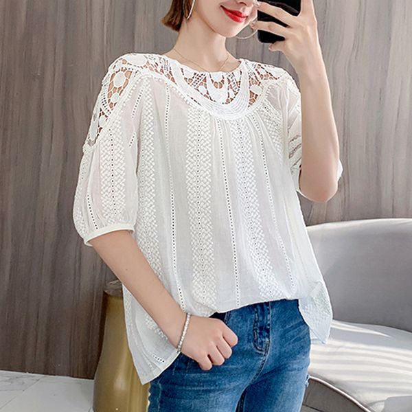 корейский моды lady lace tops круглый шеи дряблая белая блузка выдалбливают женщины рубашки лоскутная повседневная одежда, White
корейский моды lady lace tops круглый шеи дряблая белая блузка выдалбливают женщины рубашки лоскутная повседневная одежда, White