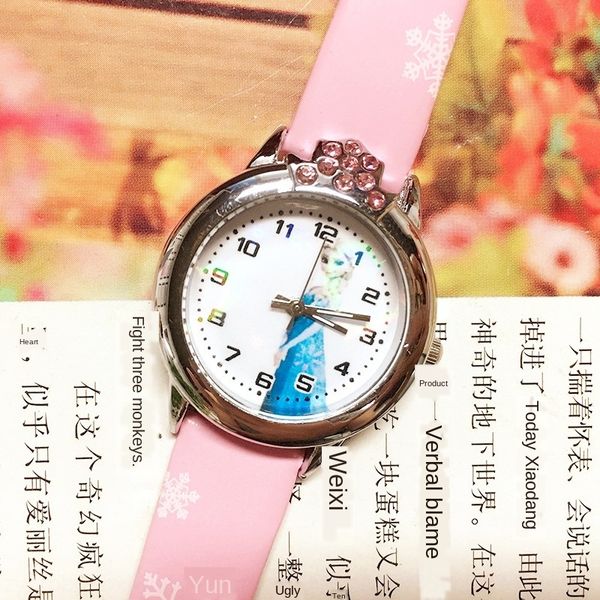 frozen cartoon fashion girl diamond diamond watch student trend digital cartoon belt quartz watch female, Blue
frozen cartoon fashion girl diamond diamond watch student trend digital cartoon belt quartz watch female, Blue