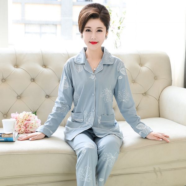 vbpgc middle pajamas aged and middle-aged mother pajamas female autumn cotton long-sleeved cardigan cotton home clothes for the elderly suit, Blue;red
vbpgc middle pajamas aged and middle-aged mother pajamas female autumn cotton long-sleeved cardigan cotton home clothes for the elderly suit, Blue;red