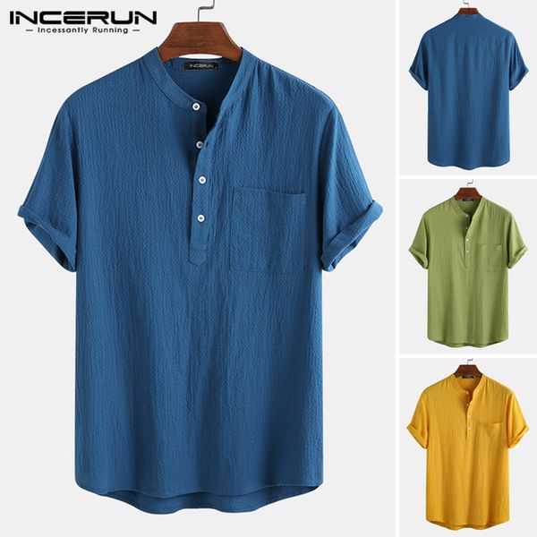 incerun fashion pockets loose blusas summer breathable blouse men solid color shirts short sleeve stand color camisa hombre 3xl, White;black
incerun fashion pockets loose blusas summer breathable blouse men solid color shirts short sleeve stand color camisa hombre 3xl, White;black