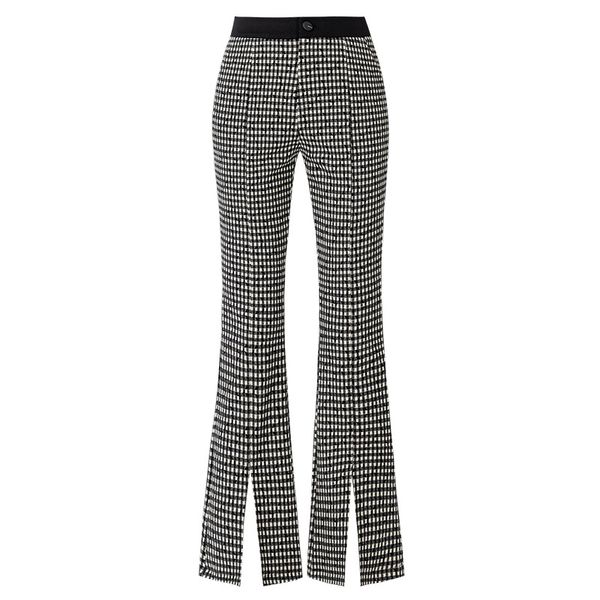2020 autumn winter high waist womens pants with split ankle-length korean fashion plaid womens winter clothing office lady, Black;white
2020 autumn winter high waist womens pants with split ankle-length korean fashion plaid womens winter clothing office lady, Black;white