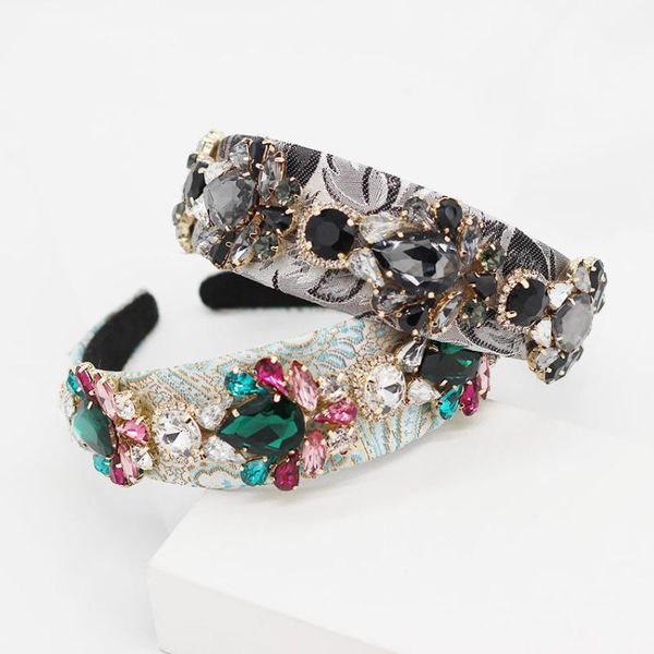 new baroque luxury colored rhinestone flower fabric headband dance party temperament versatile headband 780, Golden;silver
new baroque luxury colored rhinestone flower fabric headband dance party temperament versatile headband 780, Golden;silver
