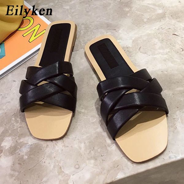 eilyken women flat heel mules slippers 2020 summer outdoor new cross strap pu leather open toe casual female holiday beach shoes, Black
eilyken women flat heel mules slippers 2020 summer outdoor new cross strap pu leather open toe casual female holiday beach shoes, Black