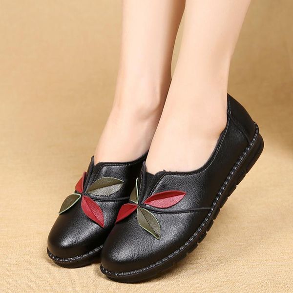 women flat shoes 2020 spring/autumn genuine leather women casual shoes ladies soft comfortable mother, Black
women flat shoes 2020 spring/autumn genuine leather women casual shoes ladies soft comfortable mother, Black