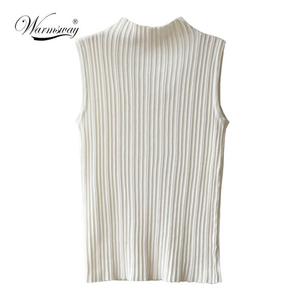 summer women mock neck turtleneck sleeveless t-shirt slim knitted vest elegant female tee knitwear b-013, White
summer women mock neck turtleneck sleeveless t-shirt slim knitted vest elegant female tee knitwear b-013, White