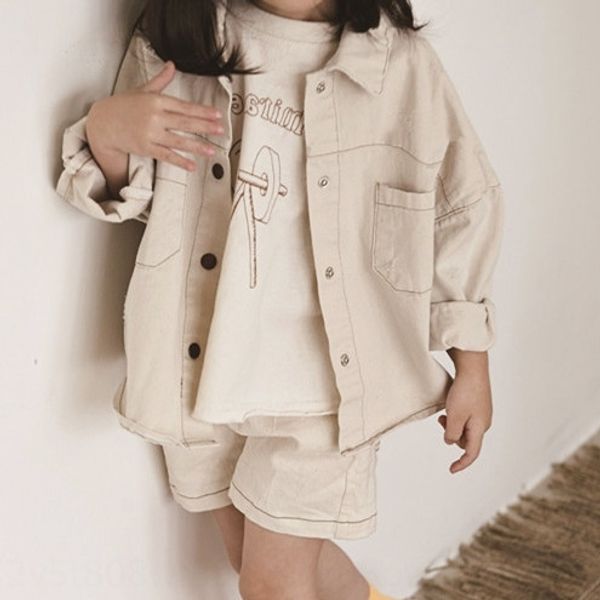 autumn 2020 korean style and fe shirt children korean single-breasted lapel denim shirt male and female treasure all-match top, White;black
autumn 2020 korean style and fe shirt children korean single-breasted lapel denim shirt male and female treasure all-match top, White;black