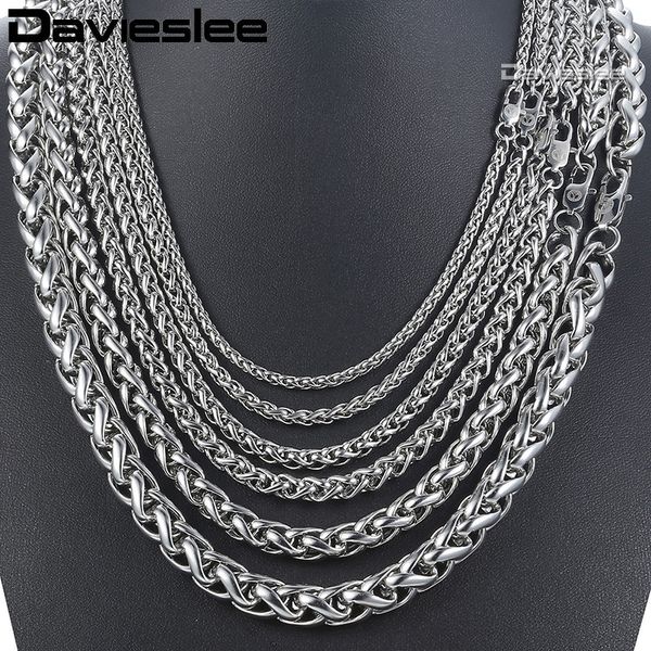 braided wheat chain necklace for men stainless steel mens necklaces chains silver color fashion jewelry 3/4/6/8/10mm dknm158
braided wheat chain necklace for men stainless steel mens necklaces chains silver color fashion jewelry 3/4/6/8/10mm dknm158
