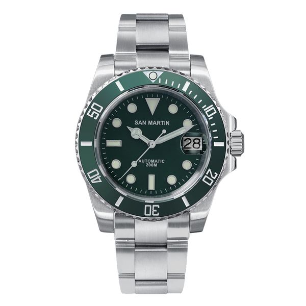 san martin diver water ghost luxury sapphire crystal men automatic mechanical watches ceramic bezel 20bar luminous date window, Slivery;brown
san martin diver water ghost luxury sapphire crystal men automatic mechanical watches ceramic bezel 20bar luminous date window, Slivery;brown